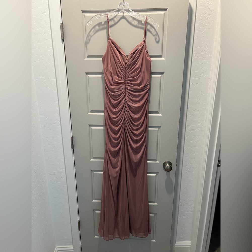 Azazie bridesmaid dress in dusty rose size A8 - Picture 5 of 11